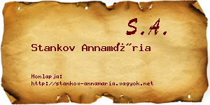 Stankov Annamária névjegykártya